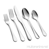 Missalis 25-Piece Silverware Flatware Cutlery Set  Stainless Steel Utensils Service for 5  Include Knife/Fork/Spoon  Mirror Polished  Dishwasher Safe - B07F64K62M